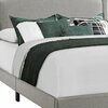 Homeroots 51.5 in. Solid WoodLinenMDF & Foam Queen Size Bed with a Chrome Trim 333300